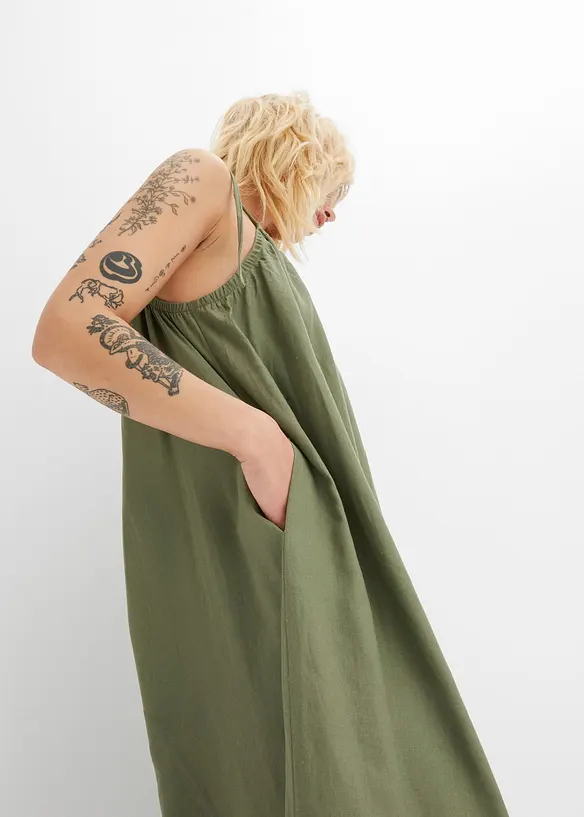 Tuta in misto lino viscosa leggero, bonprix