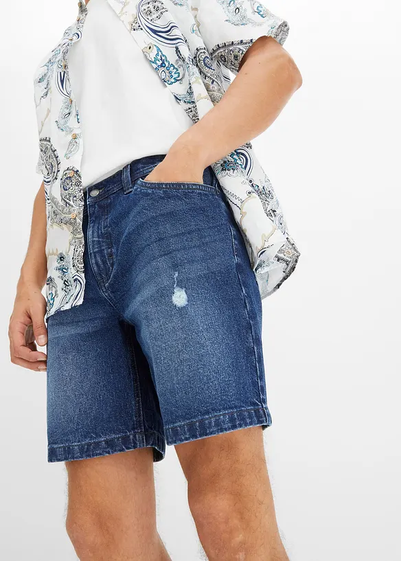 Bermuda di jeans elasticizzati, regular fit, bonprix