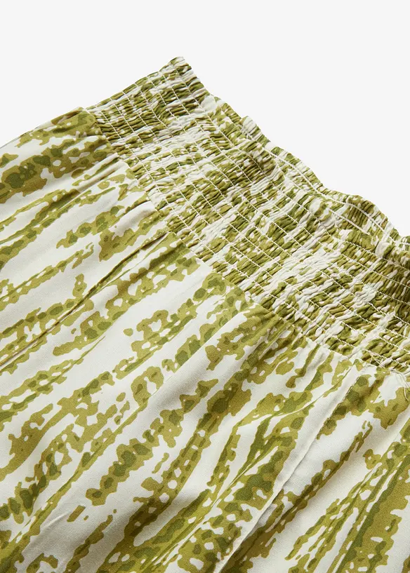 Pantaloni ampi con cintura smok, bonprix