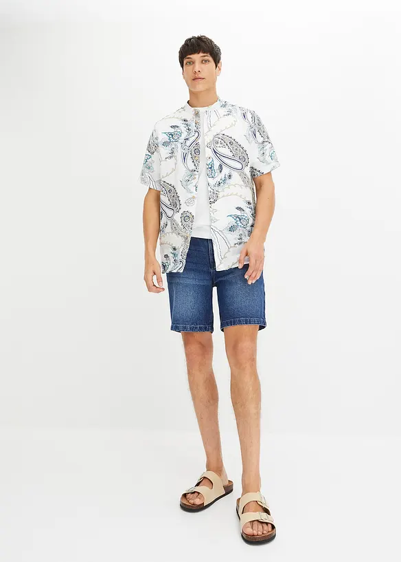 Bermuda di jeans elasticizzati, regular fit, bonprix