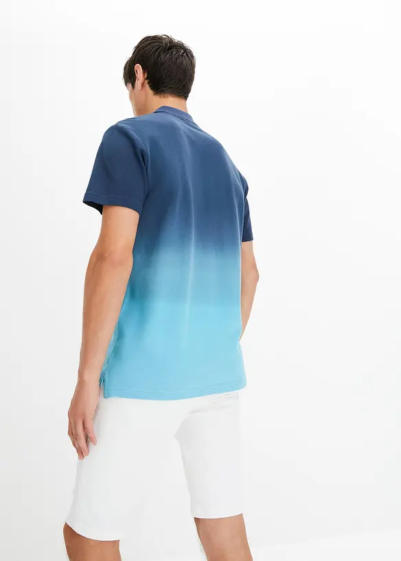 Polo a maniche corte in puro cotone con colori sfumati, bonprix