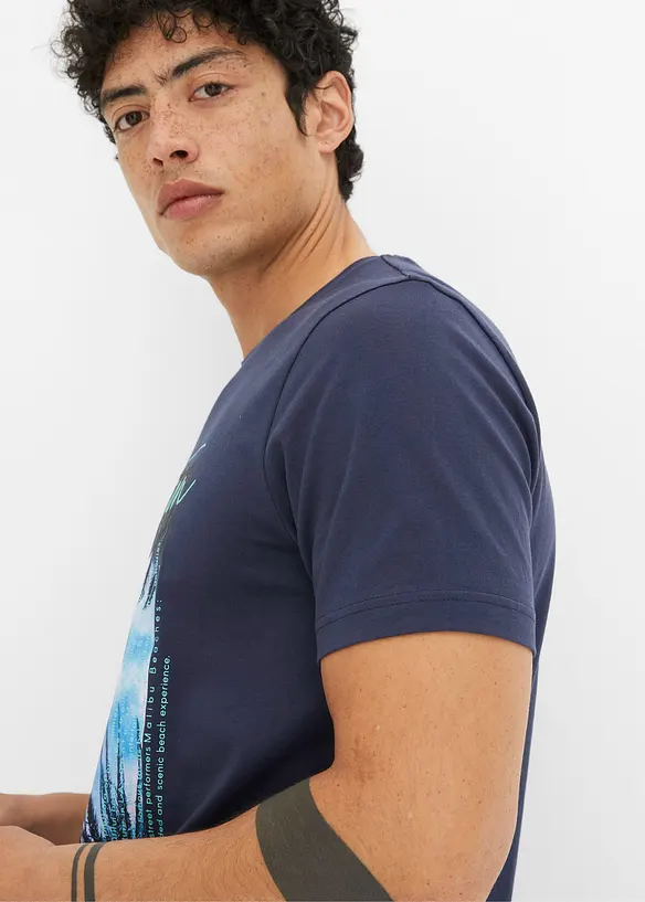 T-shirt in cotone biologico con stampa fotografica, bonprix