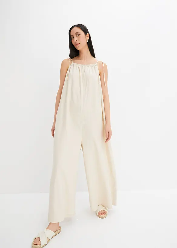 Tuta in misto lino viscosa leggero, bonprix