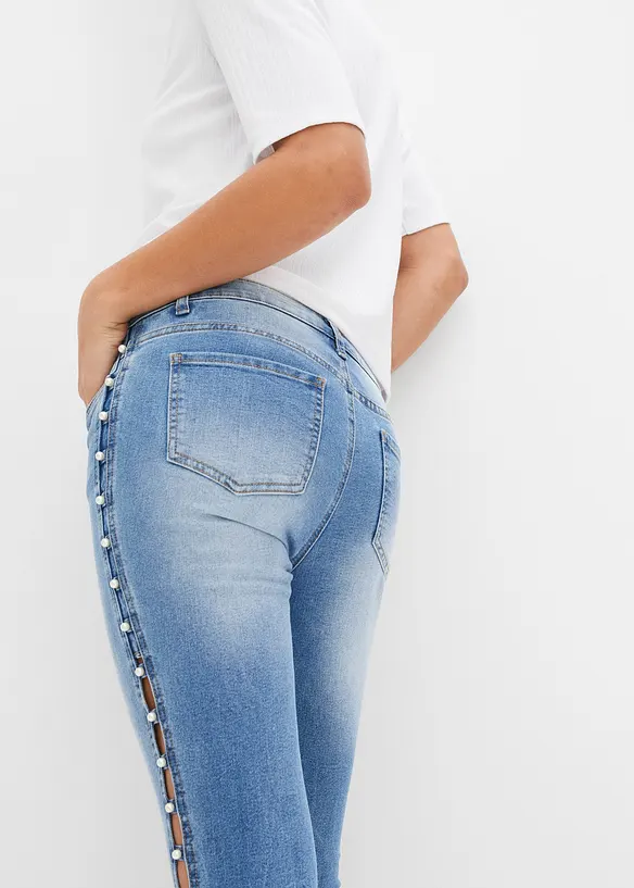 Jeans skinny elasticizzati, vita media, bonprix