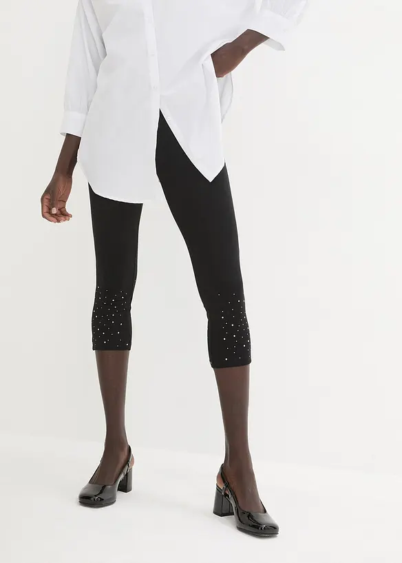 Leggings a pinocchietto in misto cotone, bonprix