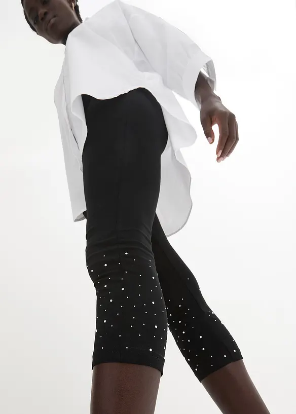 Leggings a pinocchietto in misto cotone, bonprix