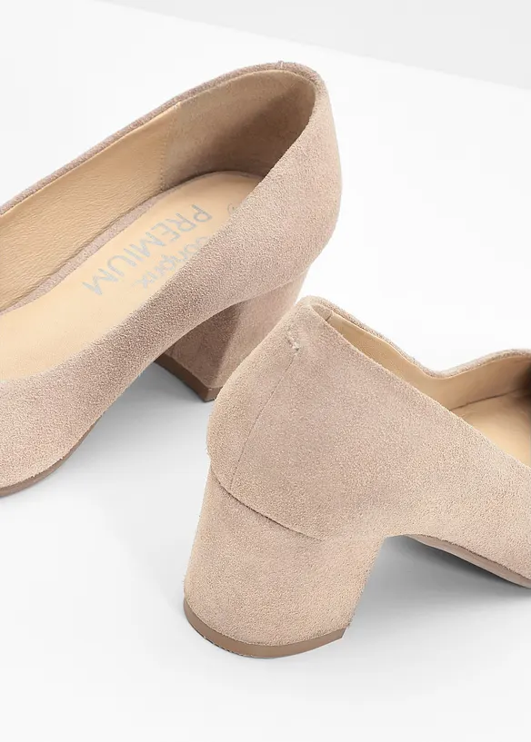 D&eacute;collet&eacute; in pelle, bonprix PREMIUM