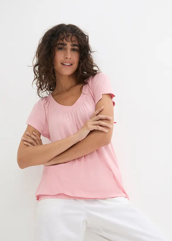 Maglia a maniche corte in misto viscosa, bonprix