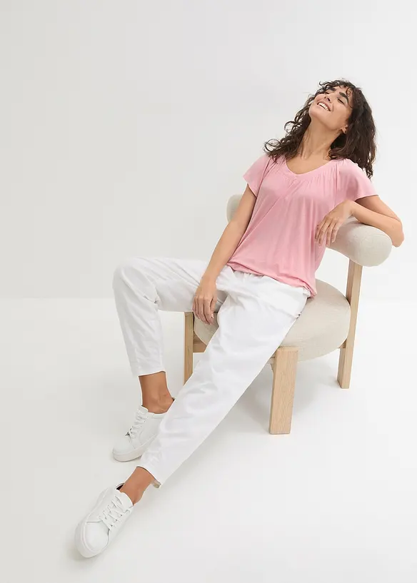 Maglia a maniche corte in misto viscosa, bonprix