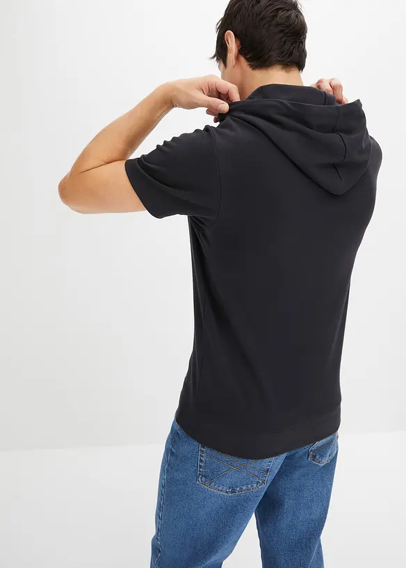T-shirt con cappuccio in qualità pesante, bonprix