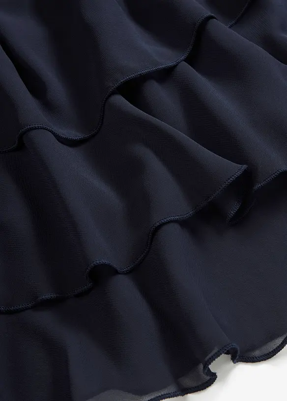 Abito in chiffon con poliestere riciclato, bonprix