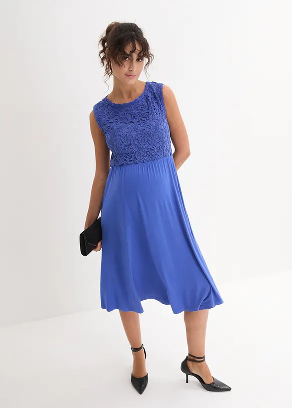 Abito prémaman con pizzo in jersey, bonprix