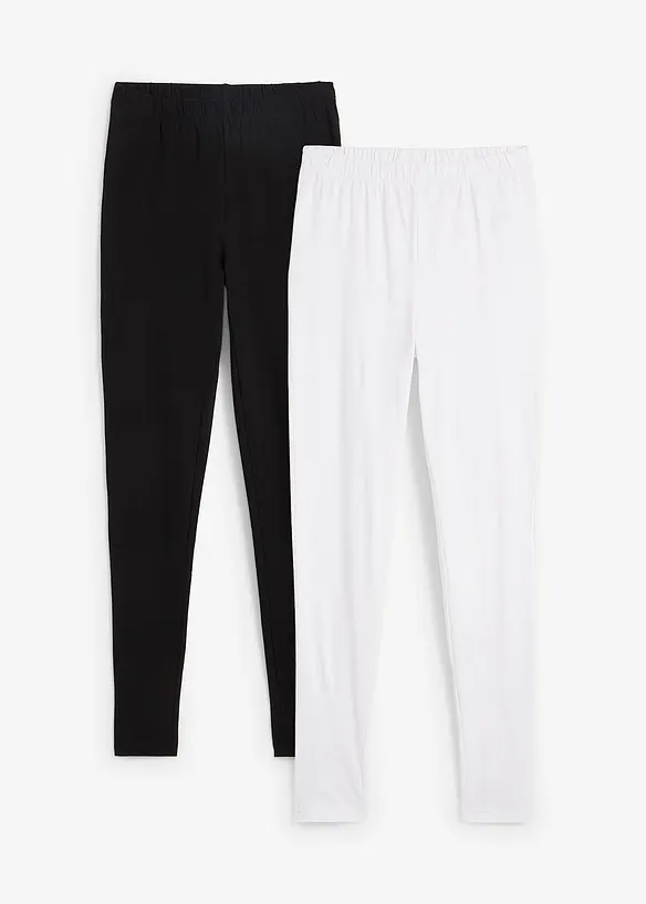 Leggings elasticizzati con puro cotone biologico (pacco da 2), bonprix