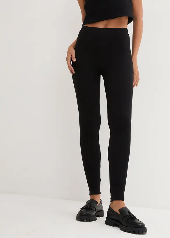 Leggings con puro cotone biologico (pacco da 2), bonprix