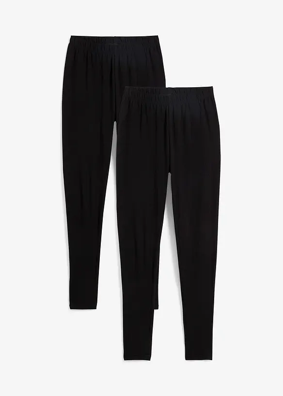 Leggings con puro cotone biologico (pacco da 2), bonprix