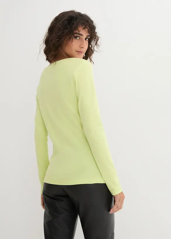 Maglia a maniche lunghe in puro cotone biologico, bonprix