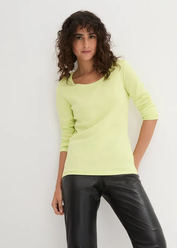 Maglia a maniche lunghe in puro cotone biologico, bonprix