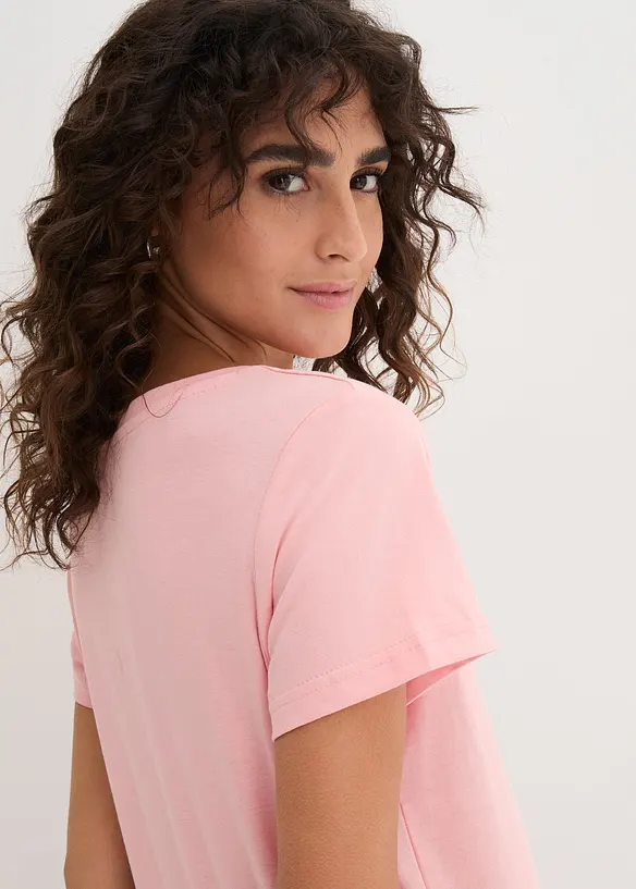 Maglia con scollo rotondo e maniche corte (pacco da 5), bonprix