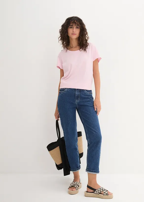 Maglia con scollo rotondo e maniche corte (pacco da 5), bonprix