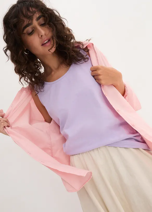 Top lungo in puro cotone (pacco da 5), bonprix