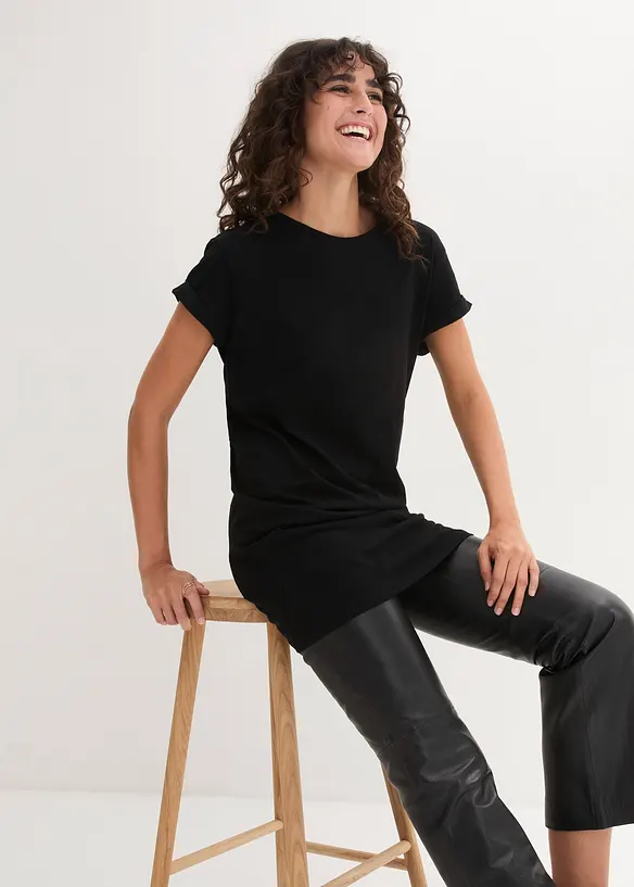 T-shirt lunga in puro cotone, bonprix