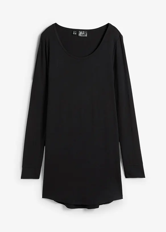 Maglia lunga a maniche  lunghe con viscosa, bonprix