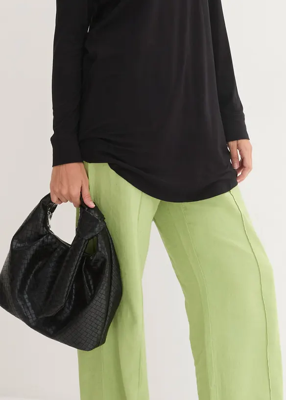 Maglia lunga a maniche  lunghe con viscosa, bonprix