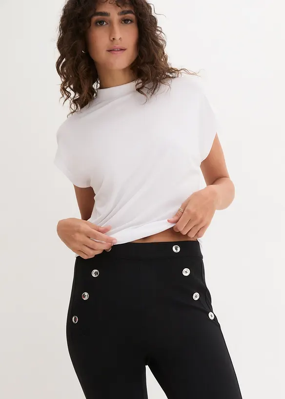 Leggings in punto di Roma comodo, bonprix