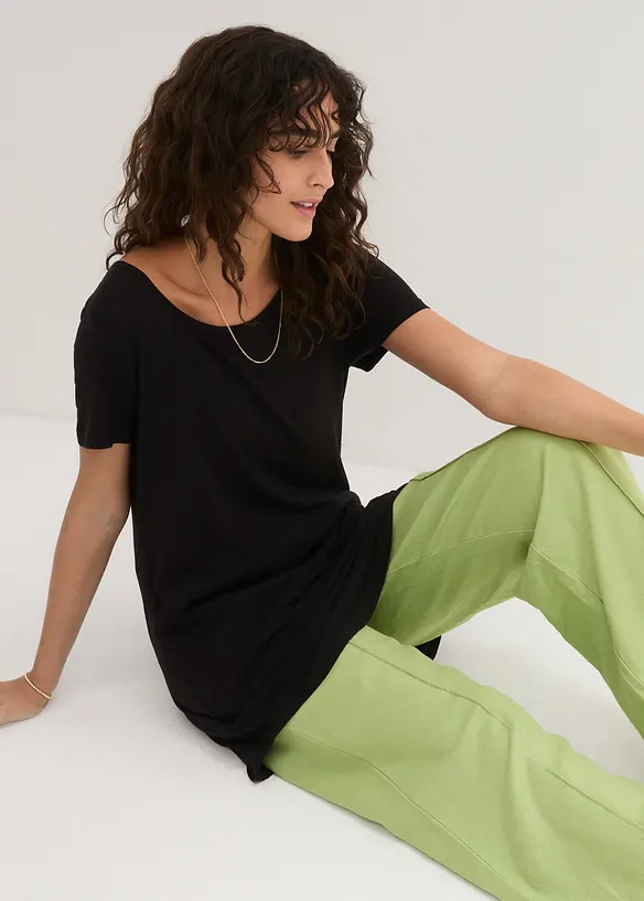 Maglia lunga in viscosa morbida, bonprix