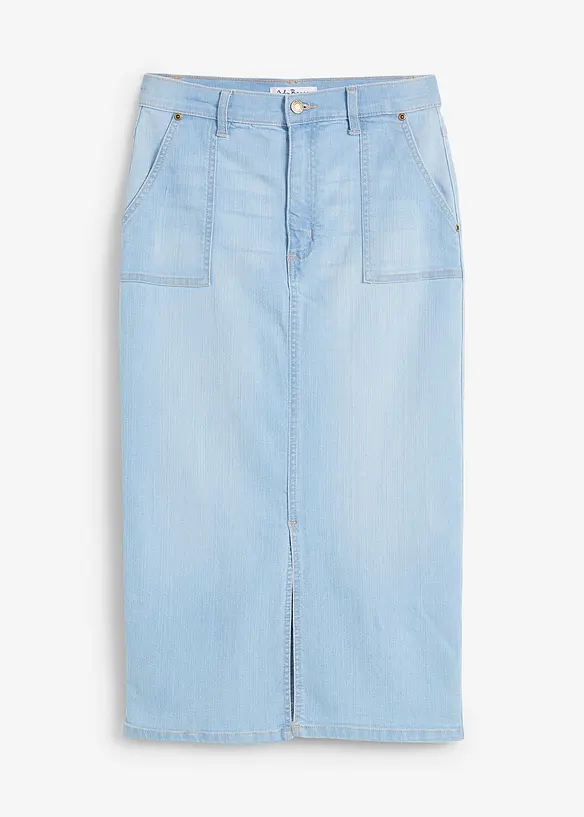 Gonna di jeans con spacco, bonprix