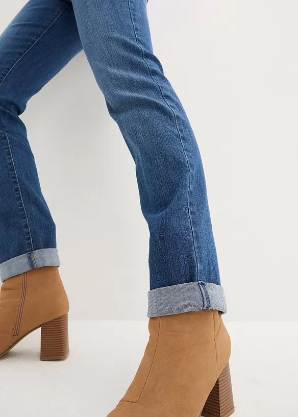 Jeans elasticizzati straight, vita media, bonprix