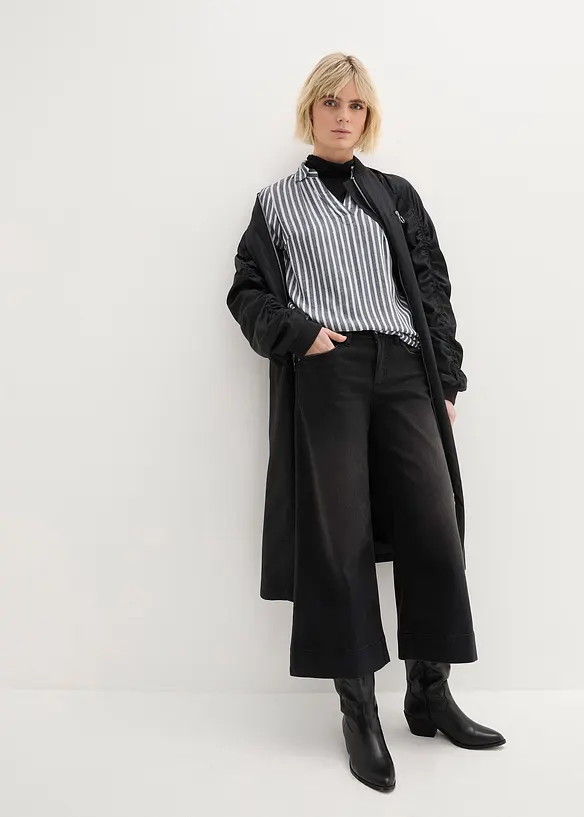 Jeans culotte cropped elasticizzati ultra morbidi, bonprix