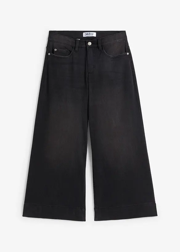 Jeans culotte cropped elasticizzati ultra morbidi, bonprix