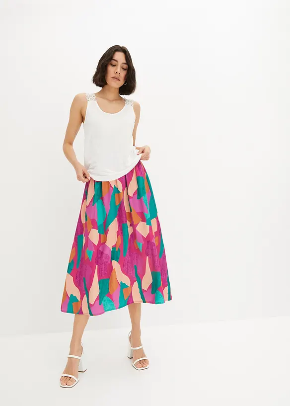 Gonna in satin fantasia, bonprix