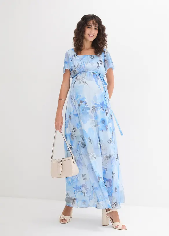 Abito lungo prémaman in mesh delicato, bonprix