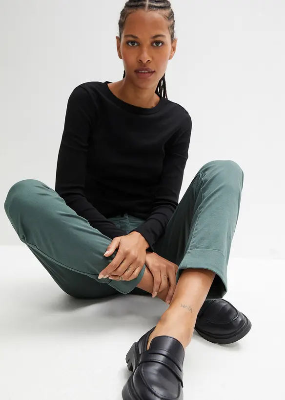 Pantaloni chino alla caviglia in cotone, bonprix
