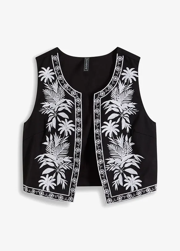 Gilet con ricamo, bonprix