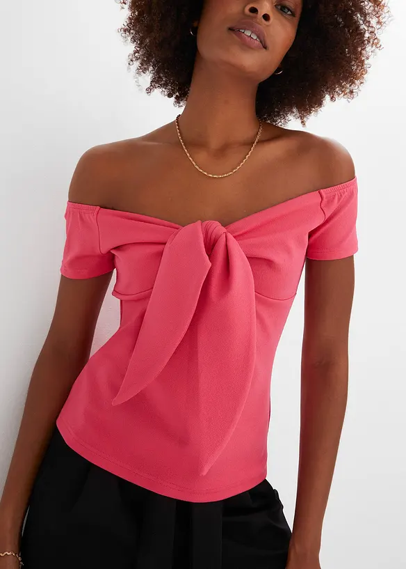 Maglia con spalle scoperte e effetto operato, BODYFLIRT boutique