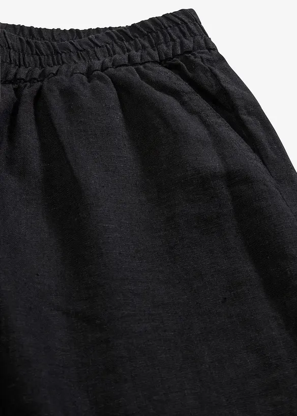 Bermuda in misto lino con elastico in vita, bonprix