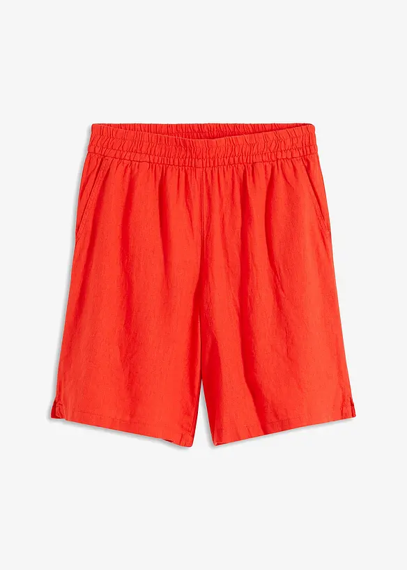 Bermuda in misto lino con elastico in vita, bonprix