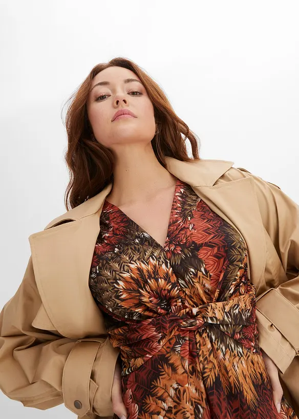 Abito lungo in jersey fantasia, bonprix