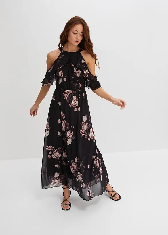 Abito lungo in mesh, bonprix