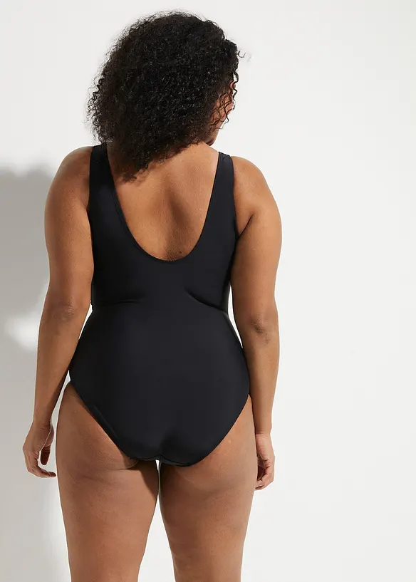 Costume intero con arricciatura ed effetto modellante medio, bonprix