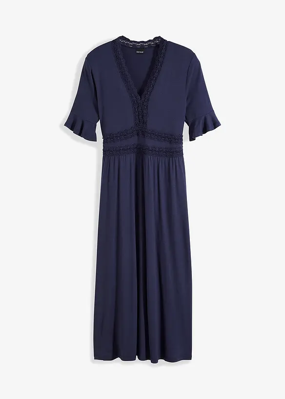 Abito midi con pizzo, bonprix