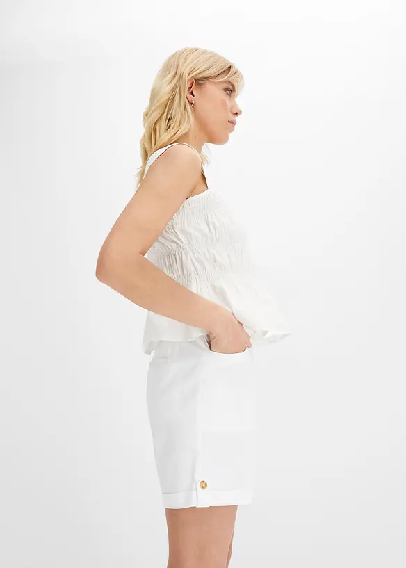 Bermuda in cotone con elastico in vita, bonprix