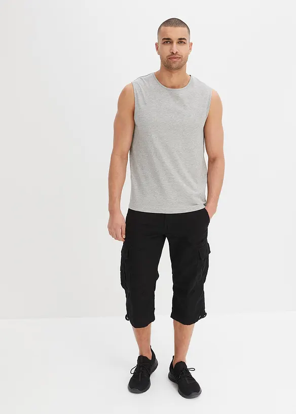 Bermuda cargo lunghi in puro cotone, regular fit, bonprix