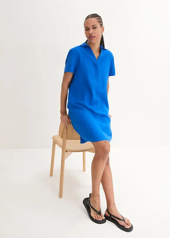 Abito tunica in misto lino leggero, bonprix