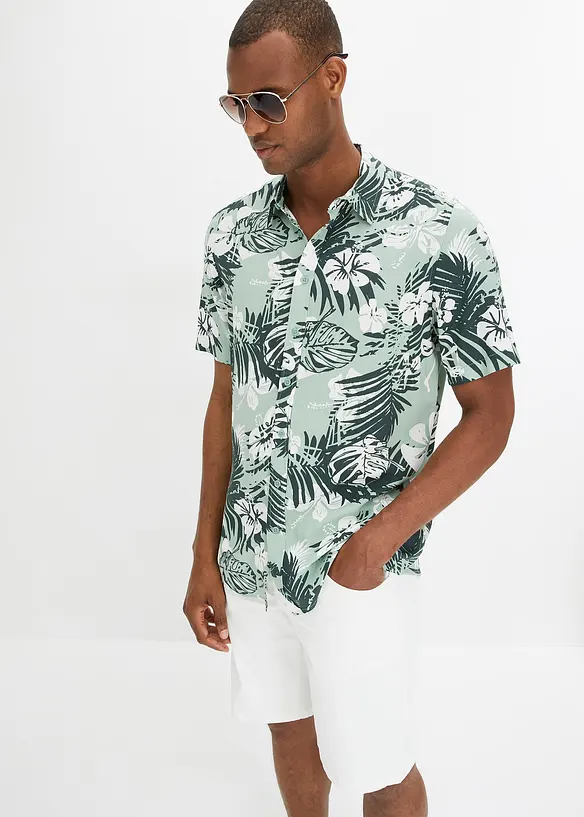 Camicia a maniche corte in viscosa, bonprix