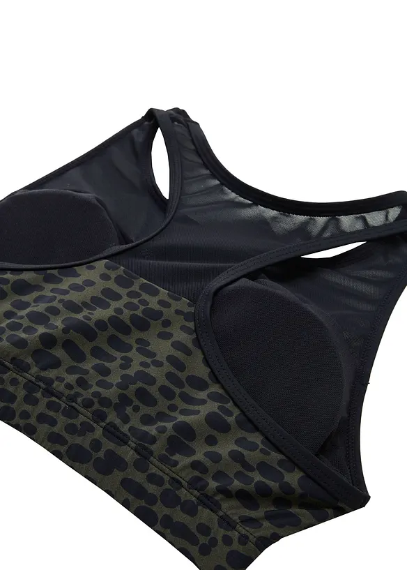 Bikini a bustier con inserto trasparente (set 2 pezzi), bonprix