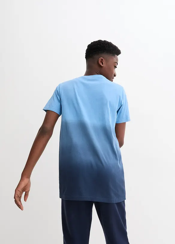 T-shirt dai colori sfumati in puro cotone biologico, bonprix
